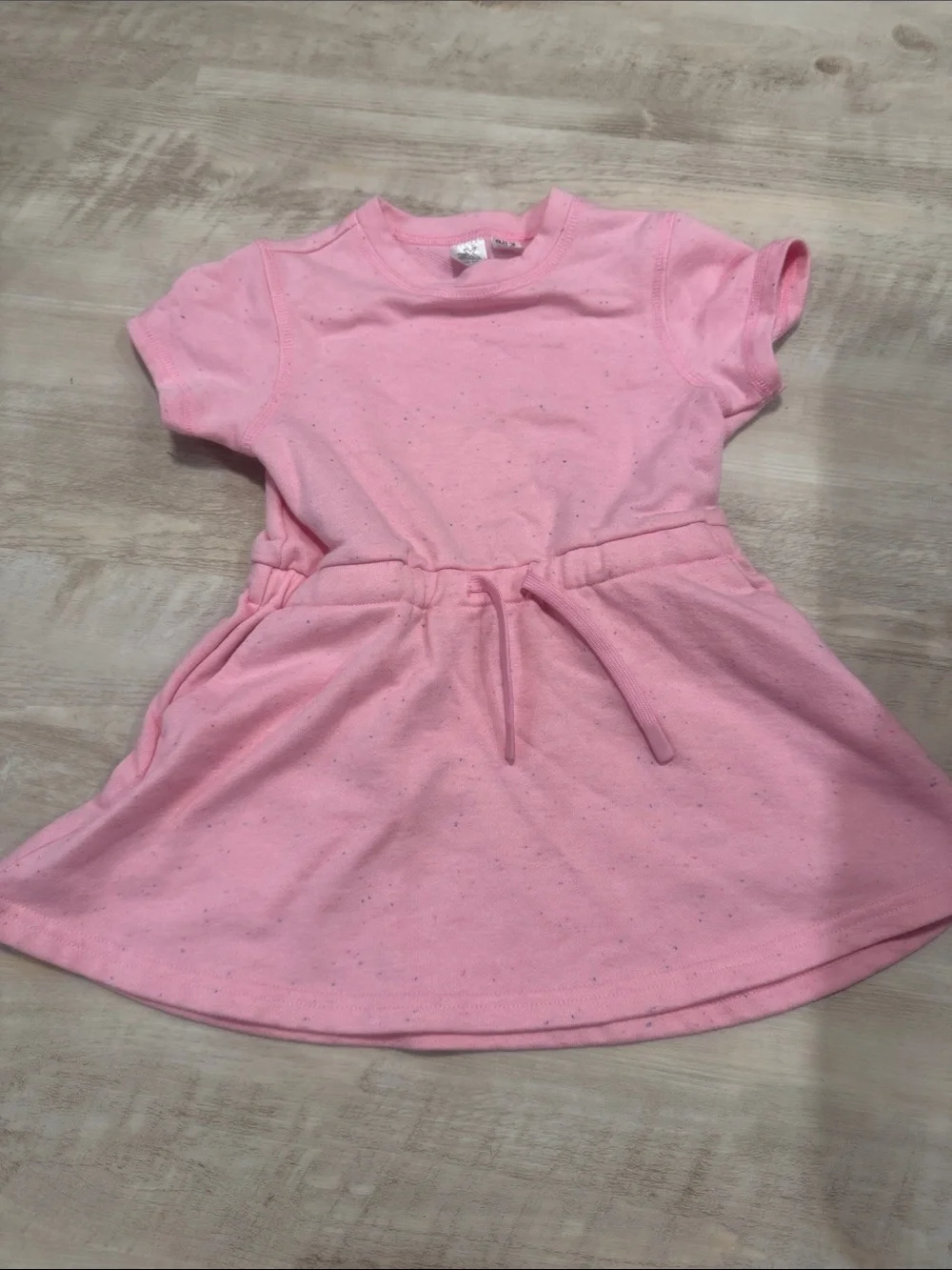 ZeroXposur Pink Short-Sleeve Drawstring Waist Knit Dress